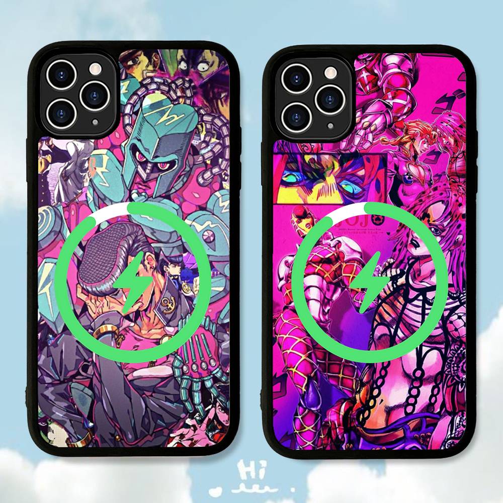 Anime Jojo Bizarre Adventure Magnetic Matte Phone Case For IPhone 16 17 15 14 13 12 11 For Magsafe Wireless Charge Cover