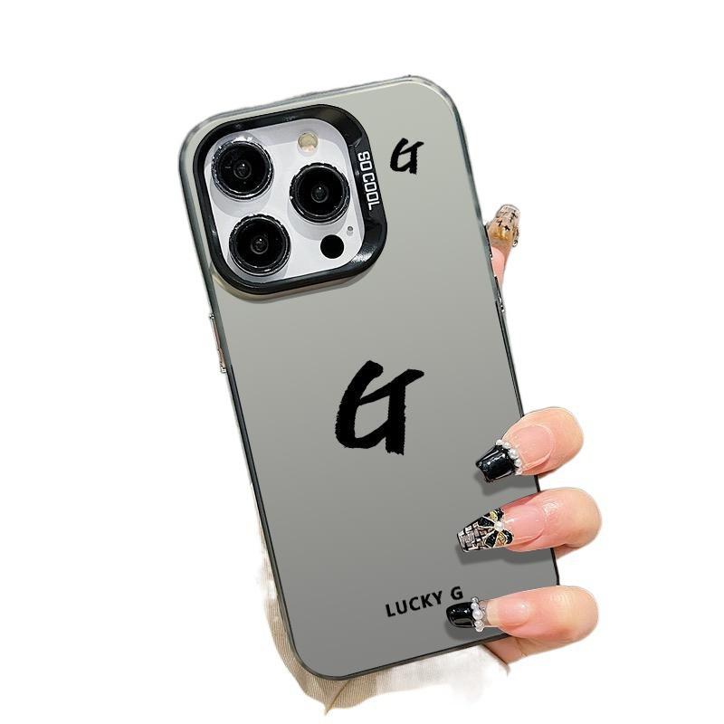 Simple lucky letter couple mobile phone case Apple 15Pro mobile phone case 14ProMax/13/12/11 personality 8
