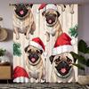 2 шт. HD американський мультяшний цуценя прикрашена штора з шапкою Санти Біла зав'язка цифрова друкована штора Домашній декор стиль Декор