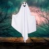 Haunted House Hanging Ghost Prop Halloween Outdoor Decoration, Cute Flying White for Suspended Simple Shape Front Yard, Porch, Patio, Lawn,