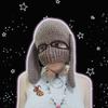 New Style Pure Handmade Crochet Pattern Short Rabbit Ear Hood, Fashionable and Personalized Adult Hat