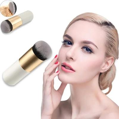Kleine, dicke Pier-Grundierungsbürste, tragbare BB-Creme-Make-up-Bürste, ultrafeine, runde, flache Haare, dicke Tube, Kosmetikbürste