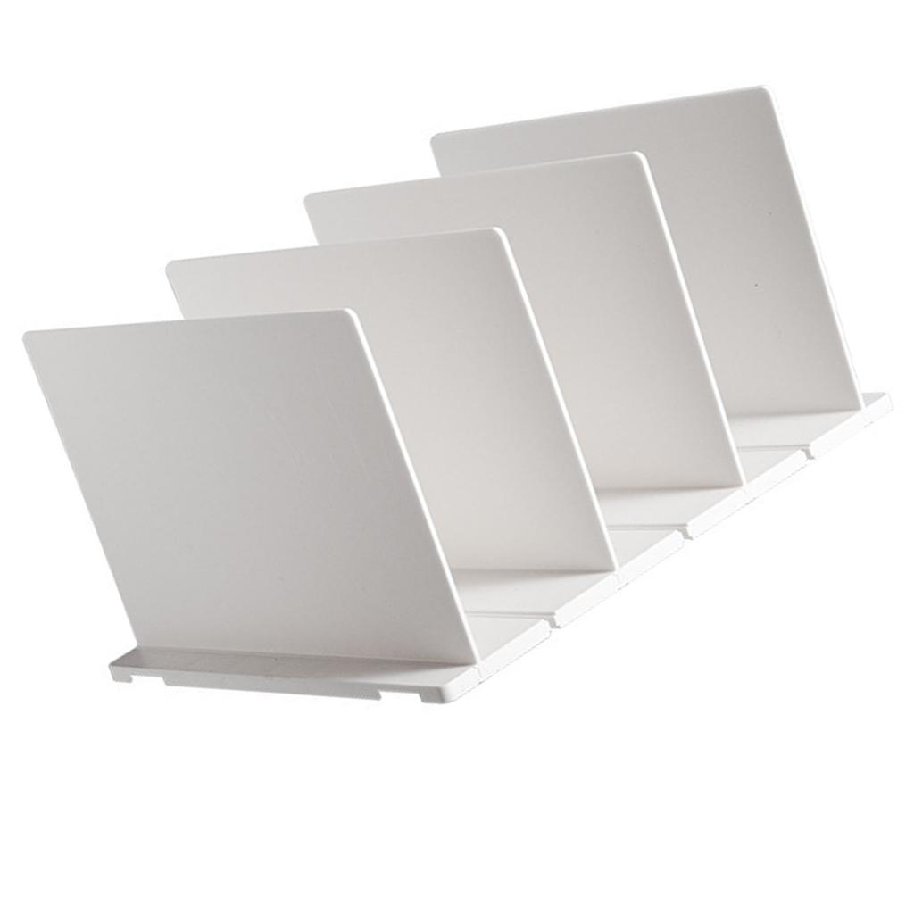 Shelf Divider White Sturdy Plastic Easy Assembly Adjustable Vertical Handbag Separator for Home