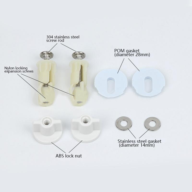 2 Sets Universal Toilet Seat Hinges Screws Bolt Nut Fixing Repair Hinges Hole Fittings Tool Toilet Cover Bathroom Accessories