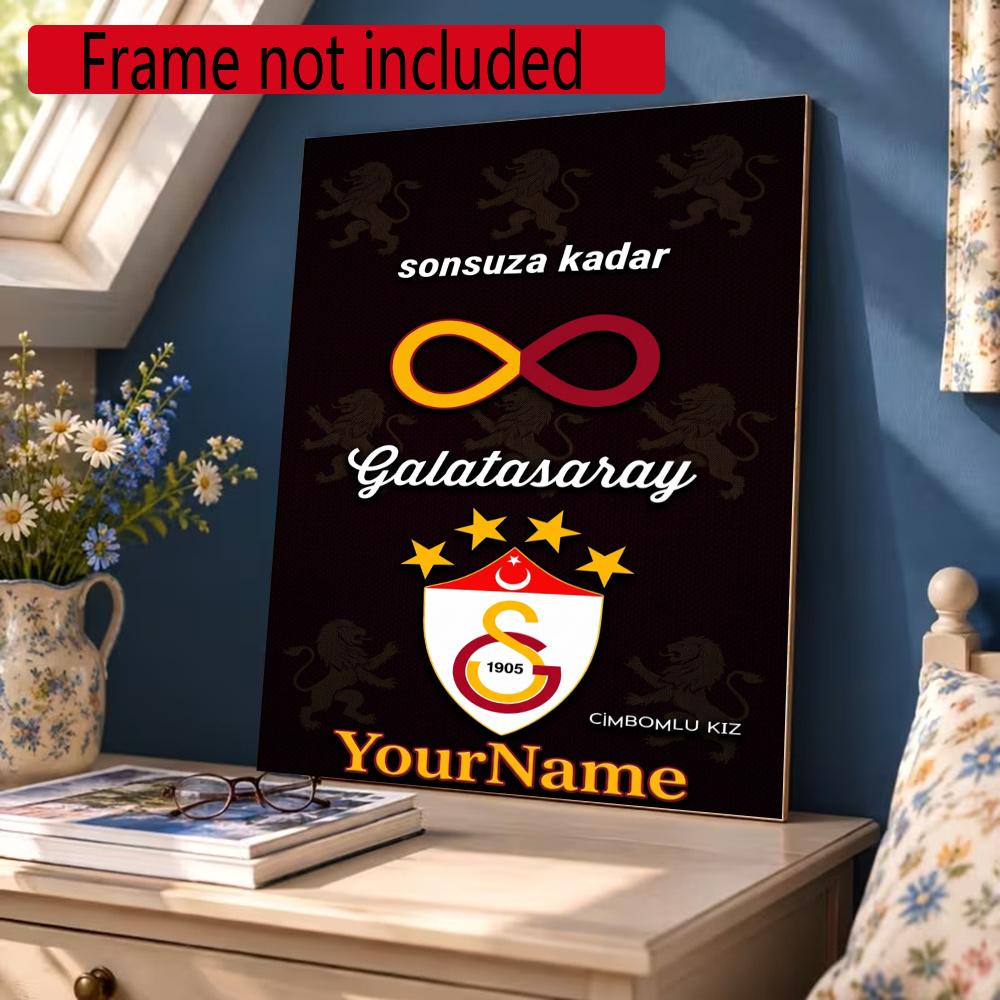 Galatasaray Personalized Name Round Diamond Painting Kit Diamond Embroidery Painting Rhinestones Mosaic Frameless Handwork Decoration Arts