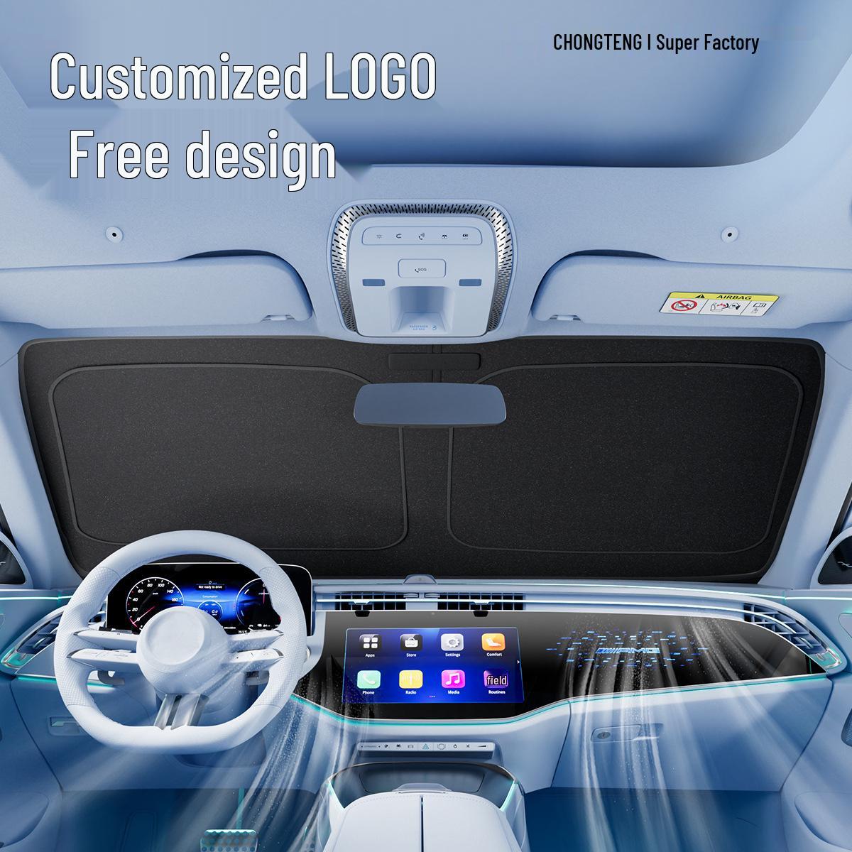 Custom Logo Car Sunshade - Tailored Fit for Car Visor Front Windshield Sun Protection Changan Corn - Specify Model/Year
