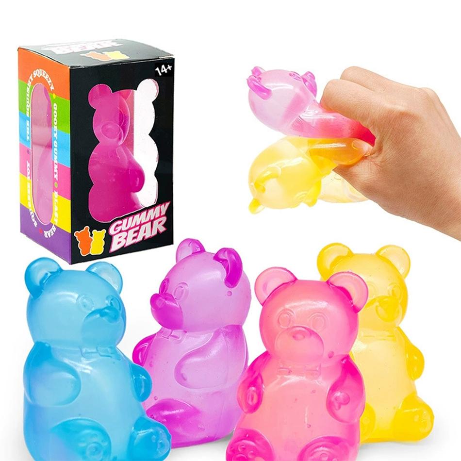 Nee Doh Nice Cube, Cute Bear Maltose, Stress Resistant Toy That , Relax And Grip Desktop Decorative With Box Gift