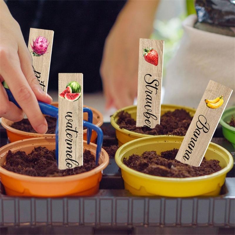 Set di 14 Segnalini per Piante da Giardino Festivi, Etichette in PVC Impermeabili per Erbe, Verdura, Frutta, Cartelli da Esterno