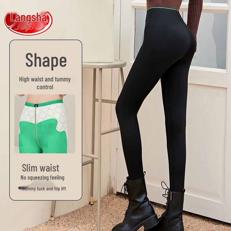 Langsha Women's High-Waist Tummy Control Stirrup Leggings