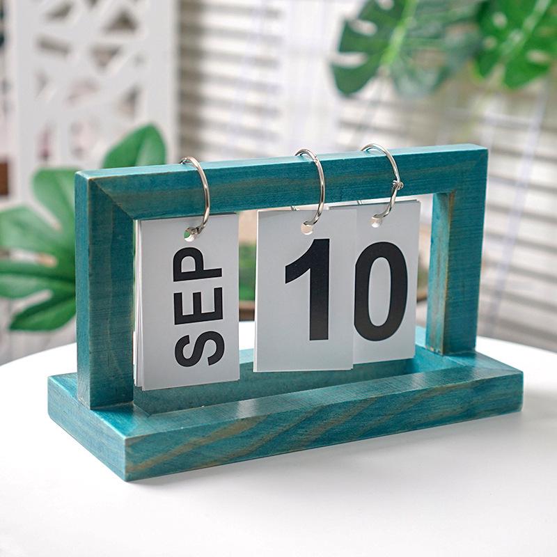 Nordic Minimalist Wooden Desk Calendar and Ornaments