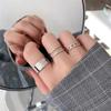3/4Pcs Fashionable Punk Style Butterfly Metal Rings Set For Women Parties Festivals Gifts Daily Versatility Jewelry 20234