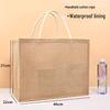 Custom DIY Hand-Painted Jute Burlap Tote Bag by MUJI