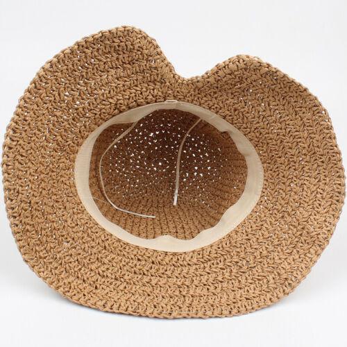 Straw Summer Hats Women Ladies Fashion Foldable Beach Sun Hat Brimmed