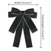 Bowknot Bow Tie Ribbon Brooch Wedding Party Pin Bow Tie Black One Size [Elerevyo] Women's Pre-Tied