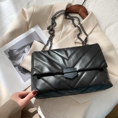 Fashion PU Women Shoulder Bag Chain Strap Leather Handbag Crossbody Purse Tote
