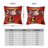Nordic Style Animation The Incredibles Cushion Cover Polyester Superhero Comedy Throw Pillow Case for Car Square Pillowcase