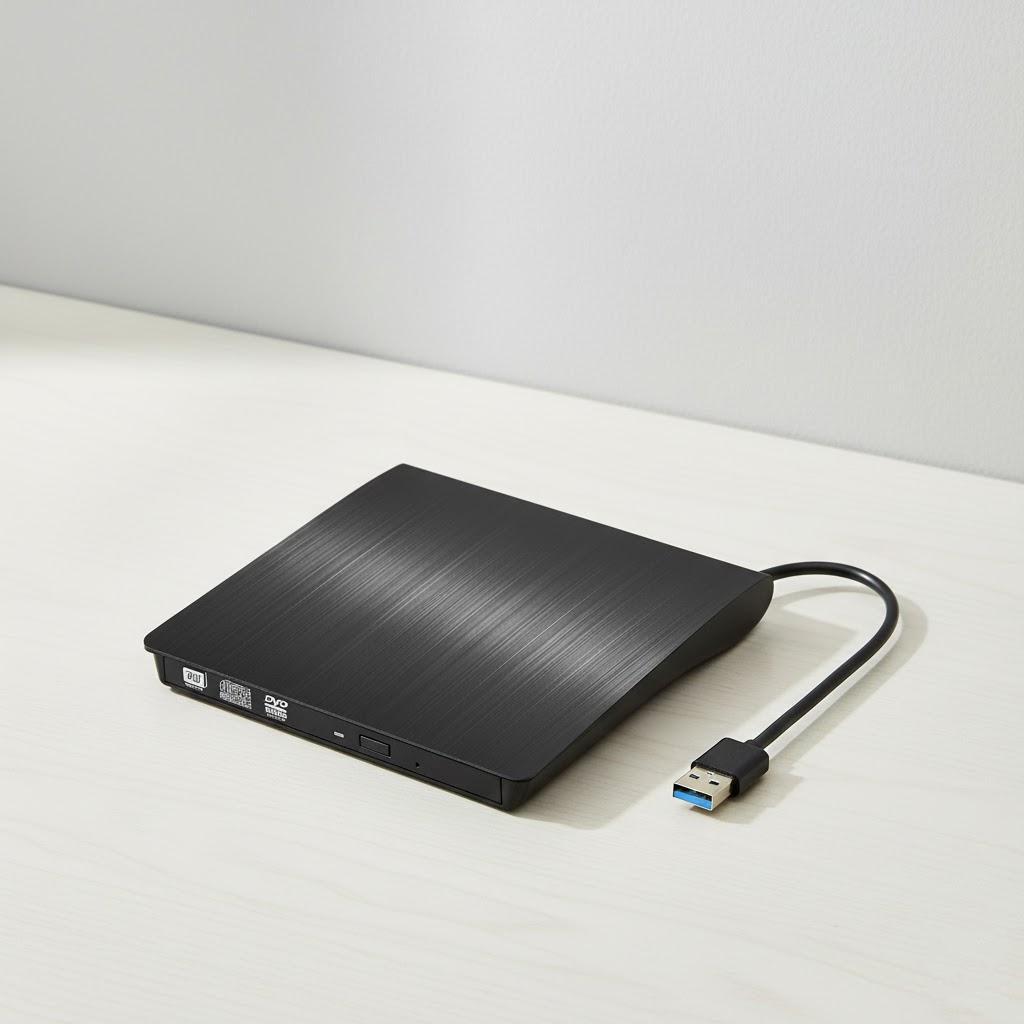 

USB 3.0 External CD DVD Drive Burner Writer Compatible with Laptop Desktop Mac Windows Linux High Speed Portable чорний