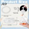 Lace Mesh Bridal Set for Goose 7 Inch Mini Wedding Outfit, Tulle Dress with Crown, Ornament Veil & Pearl Bracelet, Cute Figurine Costume Tabletop