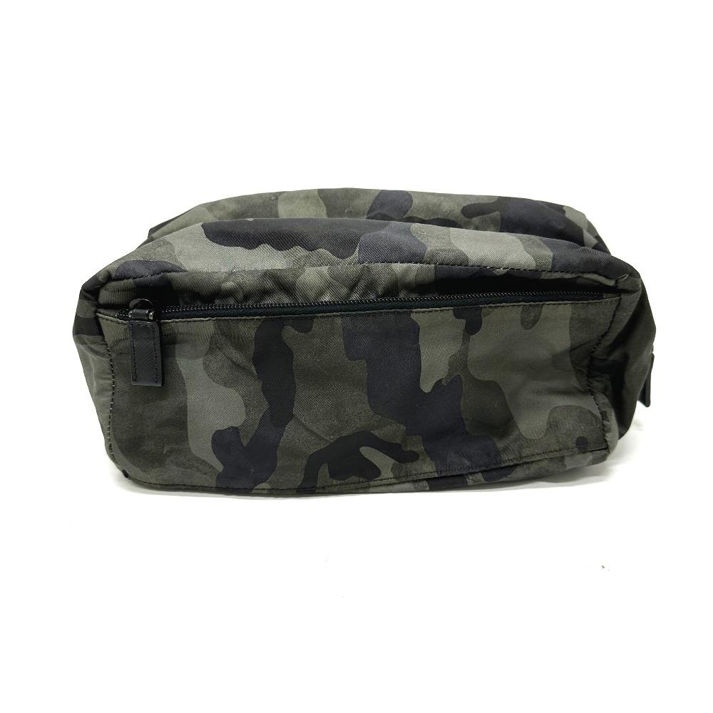 PRADA 2N0029 Triangle logo camouflage Clutch bag, handbag Nylon gray