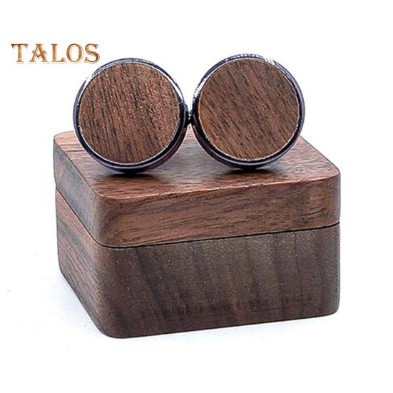 

1 пара деревянных запонок с коробкой для хранения, портативная магнитная застежка, мужская рубашка во французском стиле, деревянные запонки, аксессуары для одежды коричневый