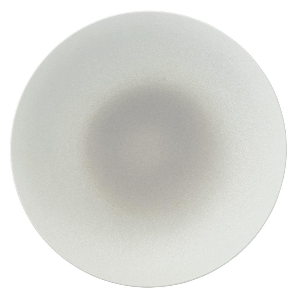 Noritake Coupe Plate, 28cm, Orridge, Microwave and Dishwasher Safe, Gray, Fine Porcelain (Premium White), 10-633J/94921