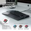 Perixx Px Ergo Mech Ergonomic Keyboard Mechanical Tenkeyless Low Profile Wired Connection USB Compatible with OS X Black English Layout Windows/Mac