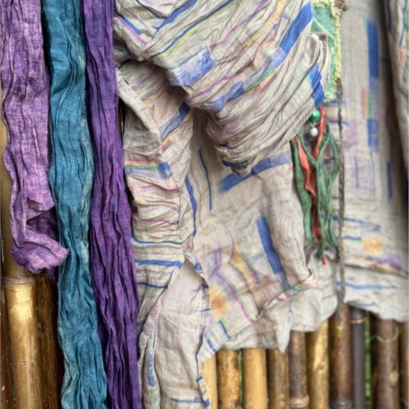 Johnature Women Vintage Print T-Shirts V-Neck Seven Sleeve Autumn Loose Female Chinese Style T-Shirts