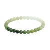 Hetian Jade Gradient Green Bracelet - Clear Water Round Beads for Women, Single Circle DIY Millimeter Beads.