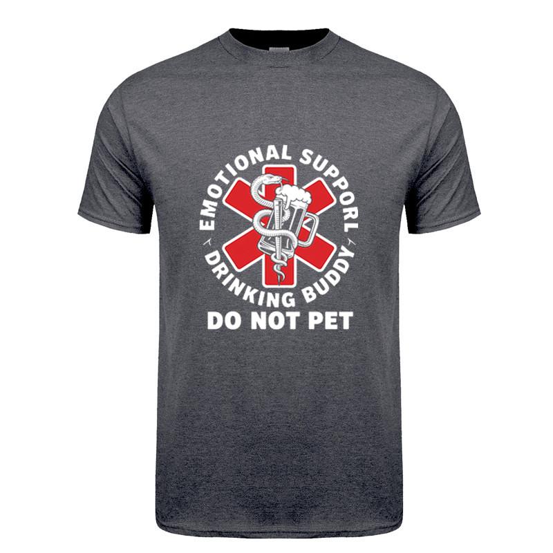 Emotional Support Drinking Buddy Beer Graphic Tshirt Funny Gift Casual Cotton Tee Dy316