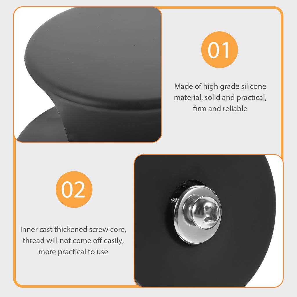 5 Pcs Cooking Utensils Silicone Lid Handle Pans Universal for Pots Iron Replacement Knobs