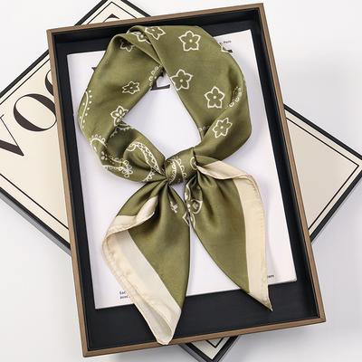 Minimalistický puntíkovaný designový šátek pro ženy 70x70cm Lehký hedvábný šátek Luxusní elegance Bandana Šátek na krk Šála