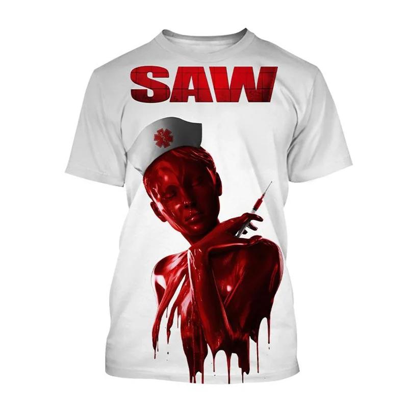Horror Movie Saw X T-shirt 3D Printed Man Women Fashion Oversized Short Sleeve T Shirts  Men Tops Unisex clothing