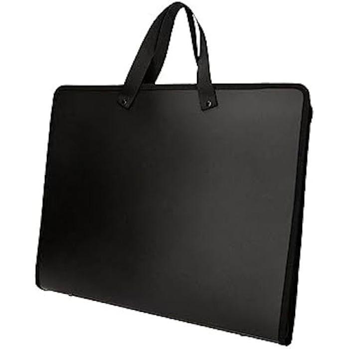 Chemise Porte-documents A3 - LIDERPAPEL - Noir - 2 Poches Intérieures - Poignée En Tissu - Polypropylène