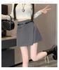Coffee High-Waisted A-Line Irregular Culottes Skirt - Women's Spring 2025 Trend