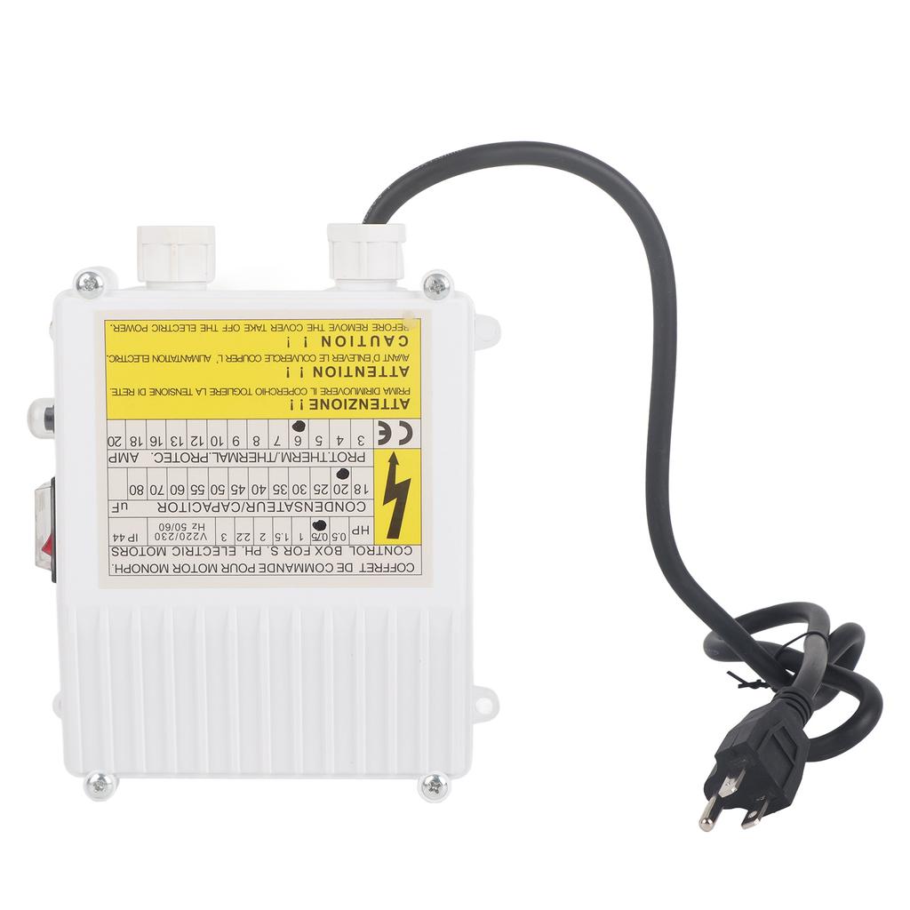 Pump Control Box Bulit In Thermal Protection Circuit Breaker Controller for Deep Well Submersible Household Suction Pumps