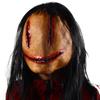 Full Face Mask Scary Halloween Mask Realistic Long Hair Demon Mask Ghost Cosplay Mask  Dress Party