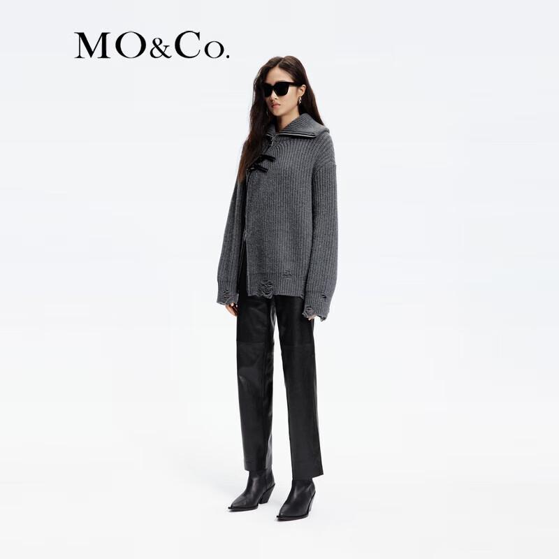 MO&Co. Women's Merino Wool Toggle Button Sweater