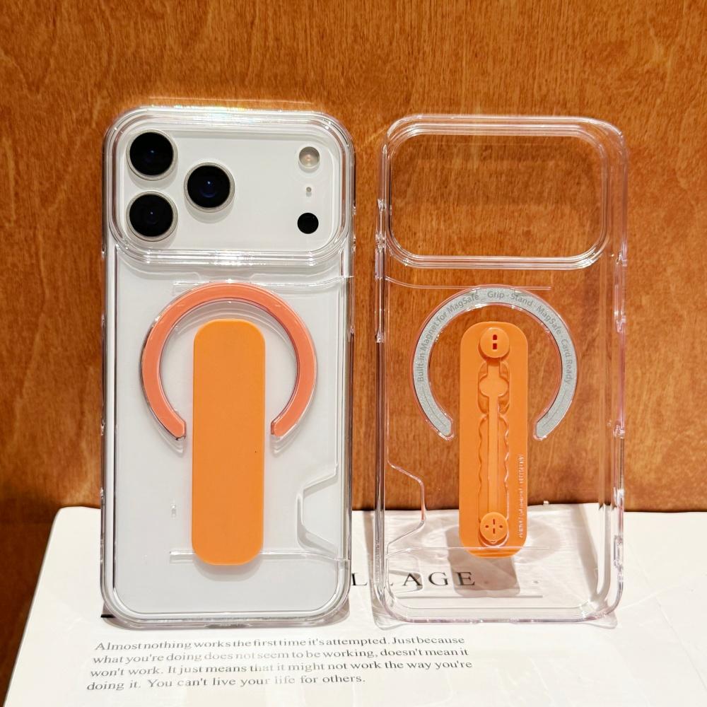 

Clear Anti-yellow Magnetic Case For iPhone 17 16 15 14 Pro Max For Magsafe Charge Acrylic Card Holder Anti-Theft Protector Cover iPhone 16