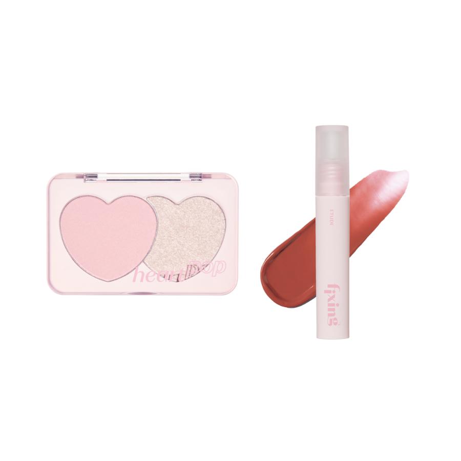 

Etude #Dear My Bestie Heart Pop Duo Blusher 7.5г + Фиксирующий тинт 4г Blusher + #Bubble Orange