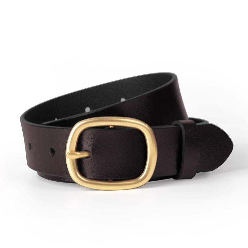 

Womens Soft Contemporary Cowhide Belt For Summer Casual Looks Denim With StyleD