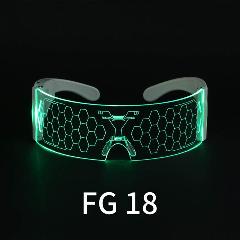 LED-Licht Leuchtende Brille Tide Future Technology Sense Bar Jumping Disco Flash Ladende Brille