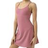 Women's Sleeveless Tennis Dress with Shorts And Pockets Spaghetti Strap Racerback Mini Dress Workout Athletic Dresses for Golf Running