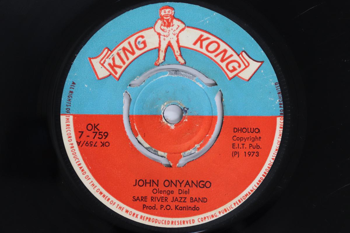 

7inch Record SARE RIVER JAZZ BAND - John Onyango / Sephania Oyugi OK7759 KING KONG 1973 Kenya World Music Used