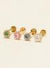Minimalpiercing [1Mm/1.2Mm] 14K Internal Moissanite Diamond Shining Labret Piercing Earrings