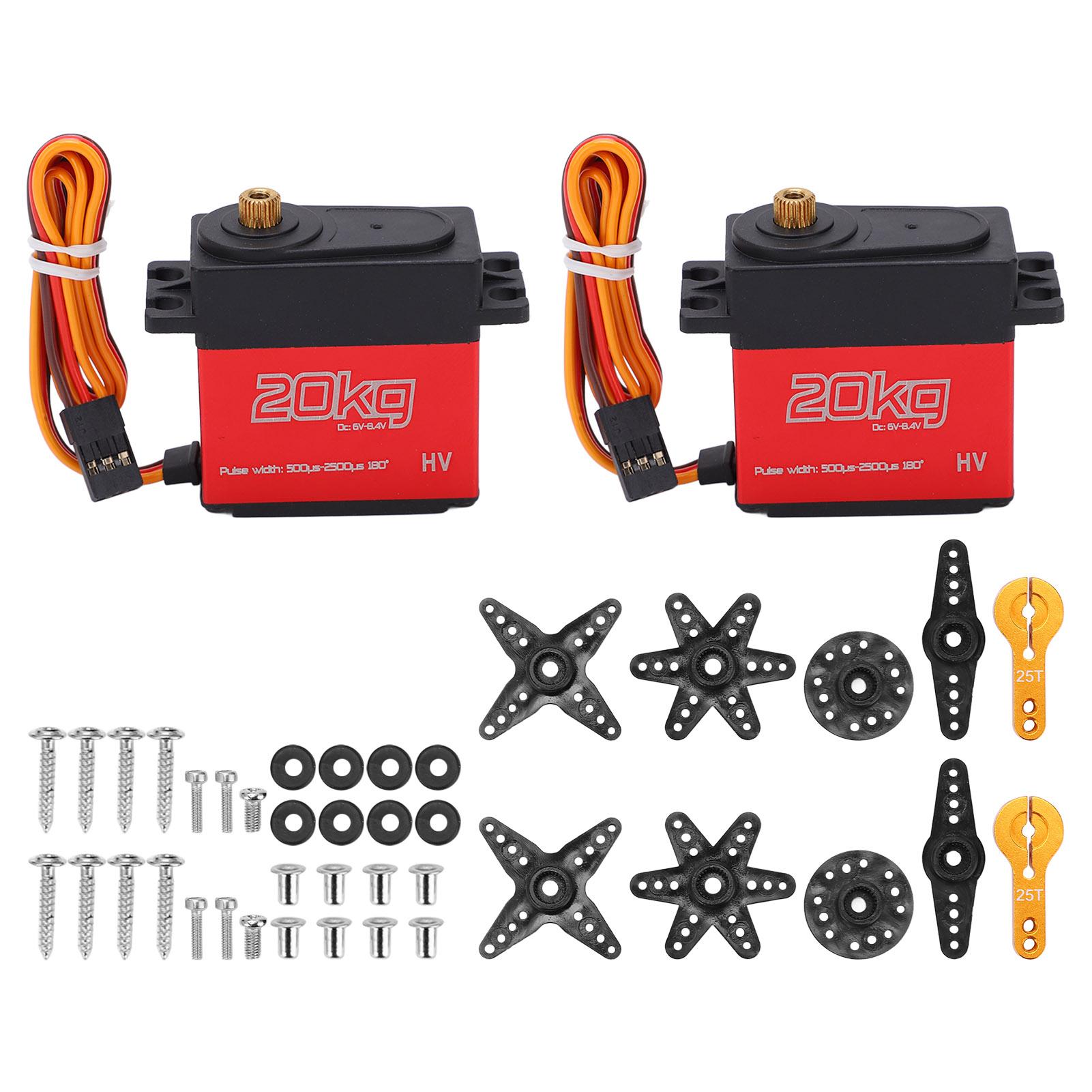 

Повністю металева шестерня з цифровим сервоприводом із високим крутним моментом 20 кг із сервоприводом 25 т для 1:10 масштабних автомобілів на радіоуправлінні