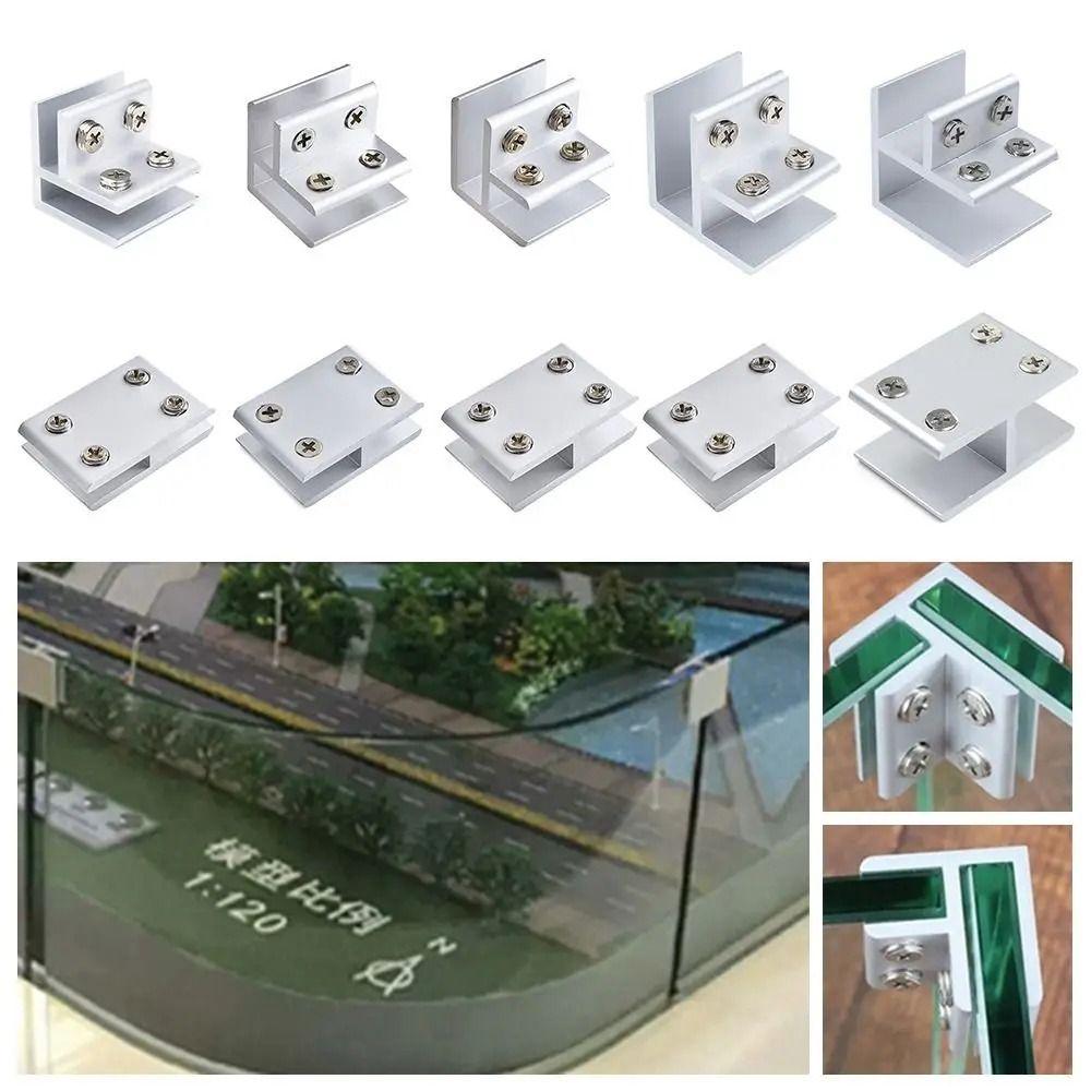 

Flush-fitting Display Cabinet Hinge Shaft Hinge Glass Clamp Practical Glass Clip Wardrobe Style 1-10-12mm