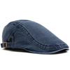 Ny vintage bomullsbasker Herre Kvinner Mote Flat Visir Cap Uformell Høst Berets Retro Newsboy Hat Sommer Unisex Justerbar