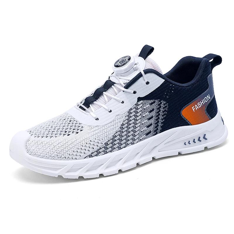 

Мужские кроссовки, дышащие вязаные спортивные кроссовки, легкие повседневные кроссовки для спортзала, теннисные кроссовки для бега 39