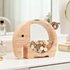 Wooden Elephant Piggy Bank Kids Coin Bank Savings Jar with Transparent Window Cute Unbreakable Money Box Birthday Gift for Boys Girls