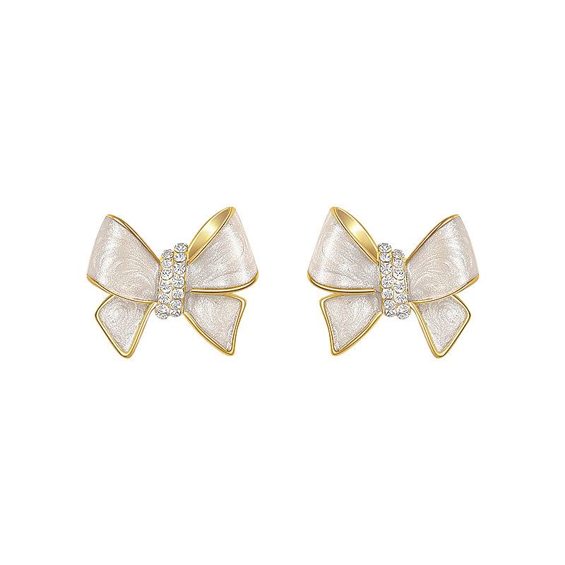 S925 Silver Needle Korean High-end Butterfly Knot Earrings, Female Niche Design, Light Luxury Earrings, New Earrings